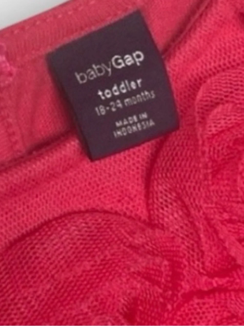 Baby Gap Girls 18-24M Pink Rosette Long Sleeve Swing Top